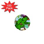 Parrot Hat Cartoon Captain 1  Mini Buttons (100 pack) 