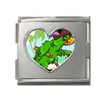 Parrot Hat Cartoon Captain Mega Link Heart Italian Charm (18mm)