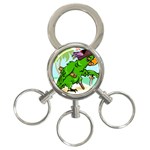 Parrot Hat Cartoon Captain 3-Ring Key Chain