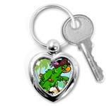 Parrot Hat Cartoon Captain Key Chain (Heart)