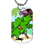 Parrot Hat Cartoon Captain Dog Tag (One Side)