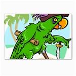 Parrot Hat Cartoon Captain Postcards 5  x 7  (Pkg of 10)