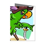 Parrot Hat Cartoon Captain Mini Greeting Cards (Pkg of 8)