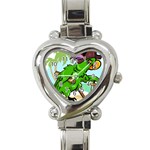 Parrot Hat Cartoon Captain Heart Italian Charm Watch