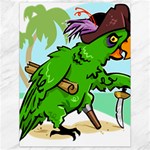 Parrot Hat Cartoon Captain Canvas 18  x 24 