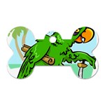Parrot Hat Cartoon Captain Dog Tag Bone (Two Sides)