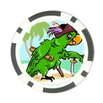 Parrot Hat Cartoon Captain Poker Chip Card Guard