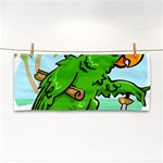 Parrot Hat Cartoon Captain Hand Towel