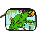 Parrot Hat Cartoon Captain Digital Camera Leather Case