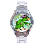Parrot Hat Cartoon Captain Stainless Steel Analogue Watch