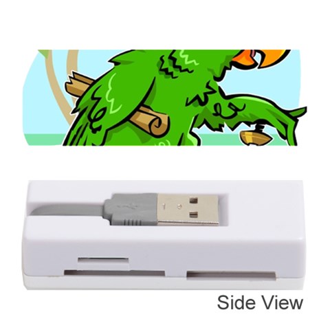 Parrot Hat Cartoon Captain Memory Card Reader (Stick) from ArtsNow.com Front