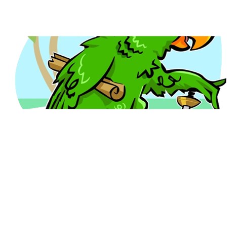 Parrot Hat Cartoon Captain Memory Card Reader (Stick) from ArtsNow.com Front