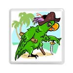 Parrot Hat Cartoon Captain Memory Card Reader (Square)