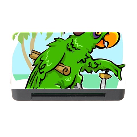 Parrot Hat Cartoon Captain Memory Card Reader with CF from ArtsNow.com Front