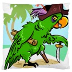 Parrot Hat Cartoon Captain Large Cushion Case (One Side)