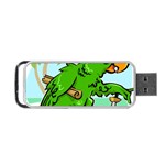 Parrot Hat Cartoon Captain Portable USB Flash (One Side)