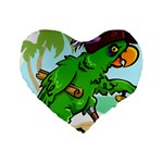 Parrot Hat Cartoon Captain Standard 16  Premium Heart Shape Cushions