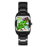 Parrot Hat Cartoon Captain Stainless Steel Barrel Watch