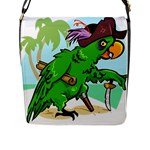Parrot Hat Cartoon Captain Flap Closure Messenger Bag (L)
