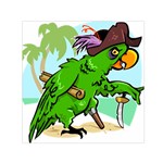 Parrot Hat Cartoon Captain Square Satin Scarf (30  x 30 )