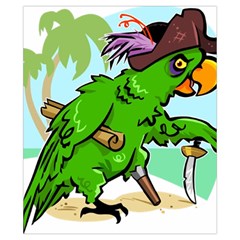 Parrot Hat Cartoon Captain Drawstring Pouch (XS) from ArtsNow.com Front