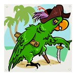 Parrot Hat Cartoon Captain Banner and Sign 3  x 3 