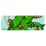 Parrot Hat Cartoon Captain Banner and Sign 12  x 4 
