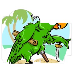 Parrot Hat Cartoon Captain Playing Cards Single Design (Rectangle) with Custom Box from ArtsNow.com Poker Box