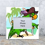 Parrot Hat Cartoon Captain White Box Photo Frame 4  x 6 