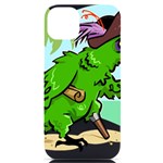Parrot Hat Cartoon Captain iPhone 14 Plus Black UV Print Case
