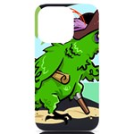 Parrot Hat Cartoon Captain iPhone 14 Pro Black UV Print Case