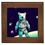 Bear Astronaut Futuristic Framed Tile