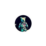 Bear Astronaut Futuristic 1  Mini Buttons
