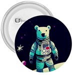 Bear Astronaut Futuristic 3  Buttons