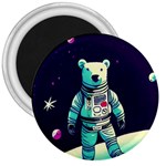 Bear Astronaut Futuristic 3  Magnets