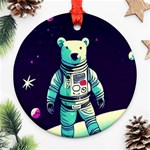 Bear Astronaut Futuristic Ornament (Round)