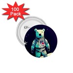 Bear Astronaut Futuristic 1.75  Buttons (100 pack) 