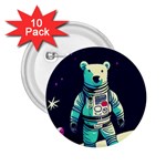 Bear Astronaut Futuristic 2.25  Buttons (10 pack) 