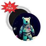 Bear Astronaut Futuristic 2.25  Magnets (10 pack) 