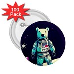 Bear Astronaut Futuristic 2.25  Buttons (100 pack) 