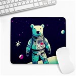 Bear Astronaut Futuristic Large Mousepad