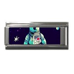 Bear Astronaut Futuristic Superlink Italian Charm (9mm)