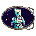 Bear Astronaut Futuristic Belt Buckles
