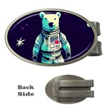 Bear Astronaut Futuristic Money Clips (Oval) 