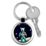 Bear Astronaut Futuristic Key Chain (Round)