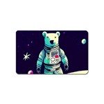 Bear Astronaut Futuristic Magnet (Name Card)