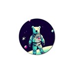 Bear Astronaut Futuristic Golf Ball Marker (4 pack)