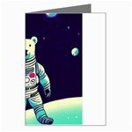 Bear Astronaut Futuristic Greeting Card