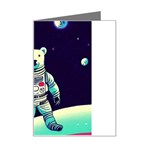 Bear Astronaut Futuristic Mini Greeting Card