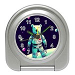 Bear Astronaut Futuristic Travel Alarm Clock